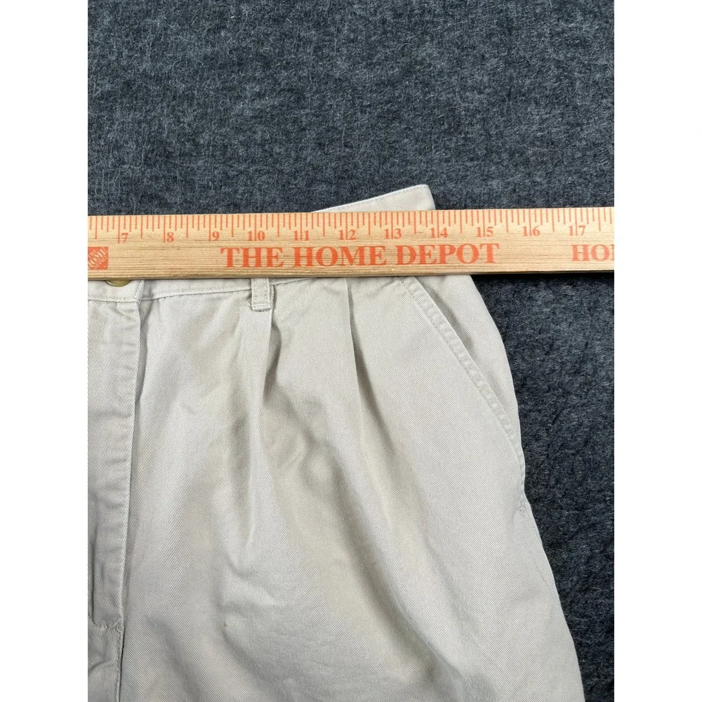 Tommy Hilfiger Chino Shorts Womens 10 Khaki Good Vintage Pleated High Waist